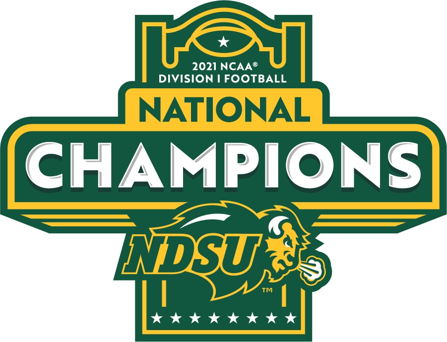 North Dakota State Bison 2021 Champion Logo diy DTF decal sticker